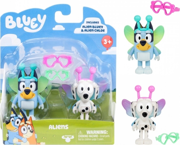 Figurine Bluey pachet dublu Baby Bluey și Chloe