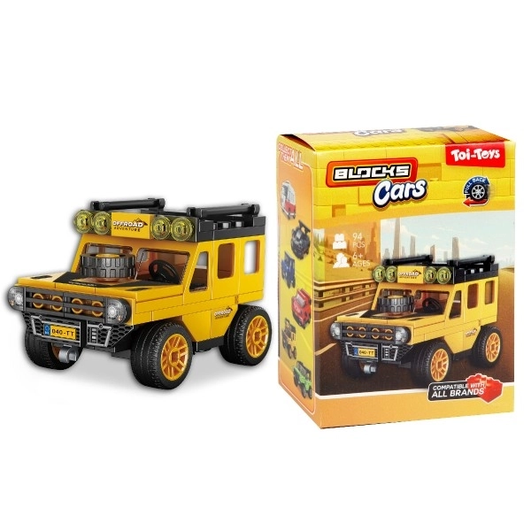 Autopuzzle pe roți cu retragere Blocks Cars