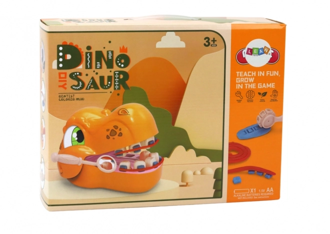 Set creativ cu dinozaur dentist cu plastilină