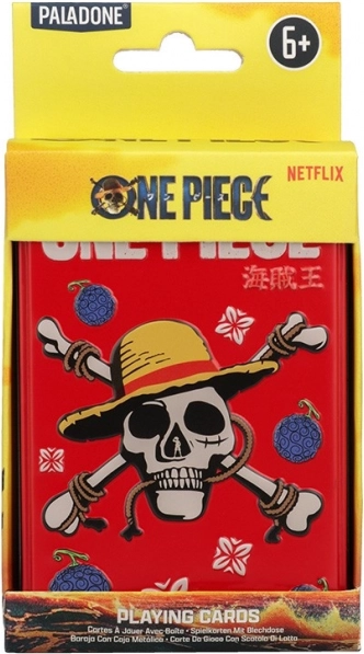 Cărți de joc One Piece în cutie de metal