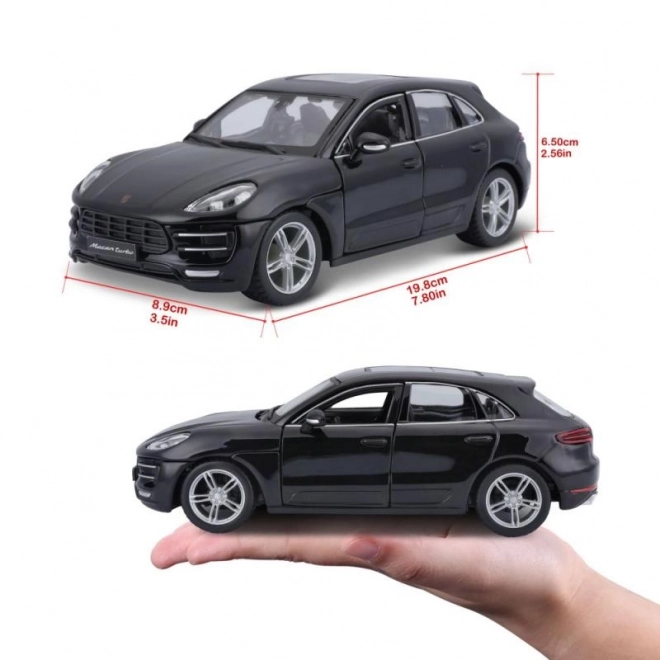 Porsche Macan negru 1:24 de la Bburago