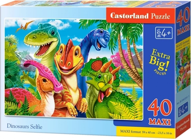 Puzzle maxi selfie cu dinozauri