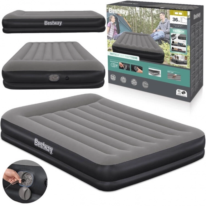 Materac gonflabil dublu Tritech cu pompă integrată USB