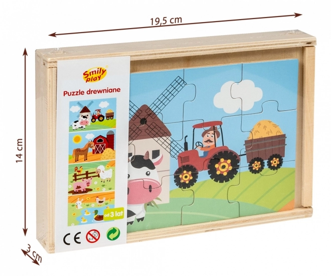 Puzzle din lemn - Viața la sat