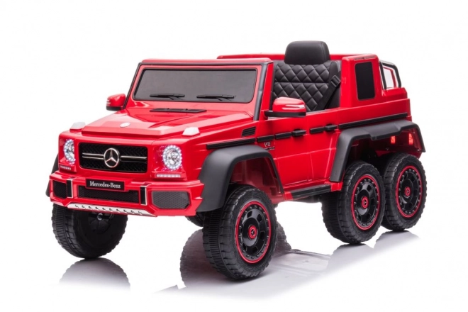 mașină cu acumulator mercedes benz g63 6x6 roșu