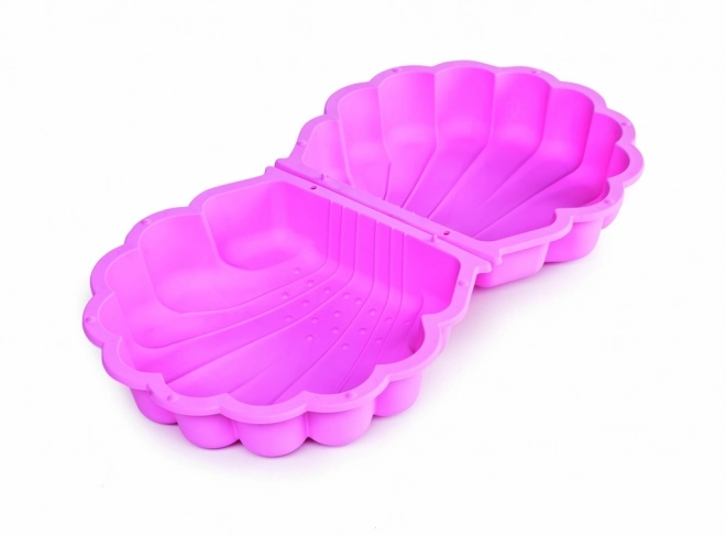 Ladă de nisip scoică cu capac roz