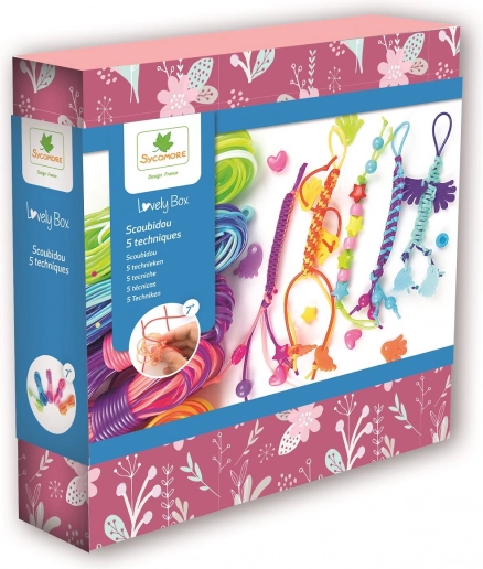 Lovely Box - Set Creativ Scoubidou - Împletituri Distractive din Șnururi Colorate