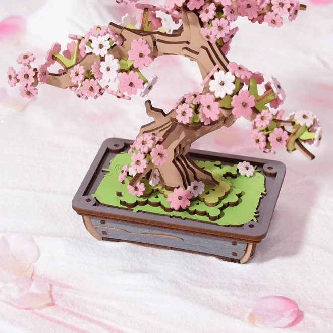 Robotime puzzle 3D din lemn bonsai sakura