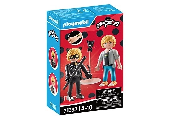 Set figurine Miraculous Adrien și Pisica Neagră