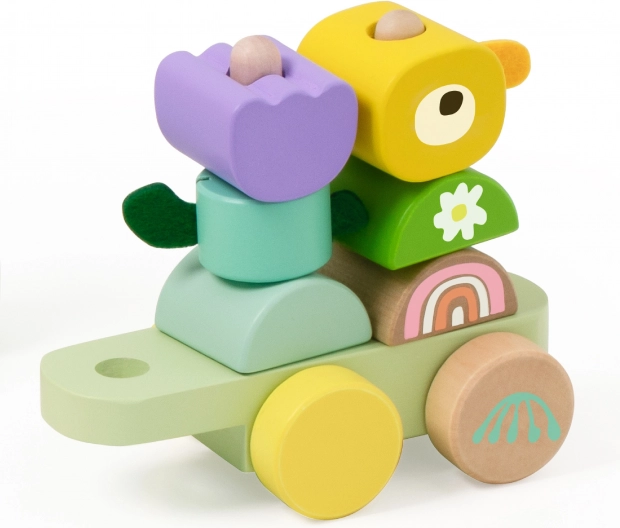 Puzzle tren din lemn Omida de la Classic World