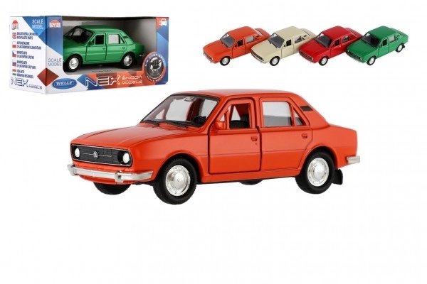 Mașină de jucărie Škoda 105L din metal și plastic, 11cm, 1:34-39