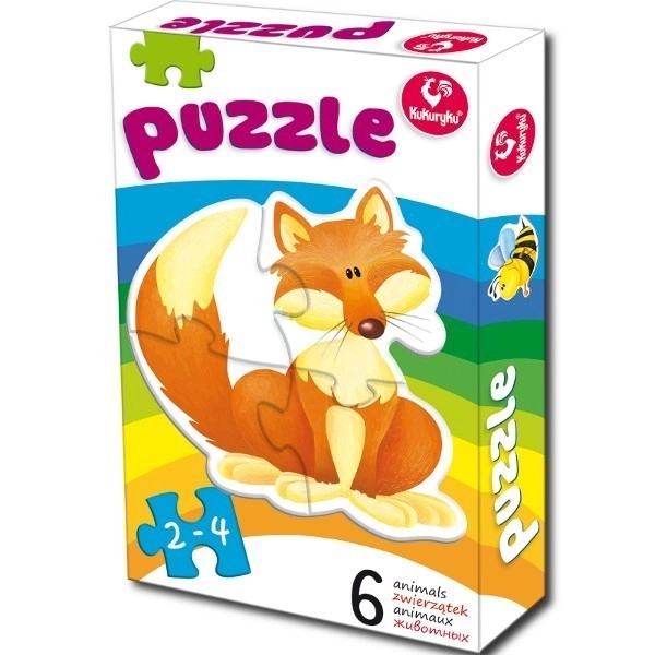 Puzzle progresive cu animale pentru copii 6 în 1