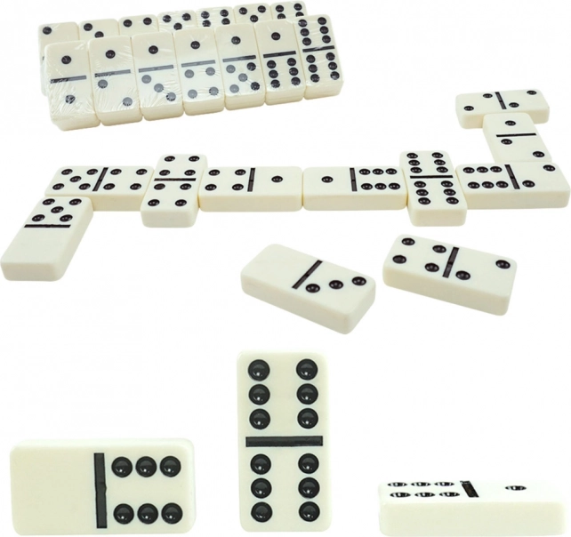 Joc clasic Domino cu 28 de piese în carcasă de plastic