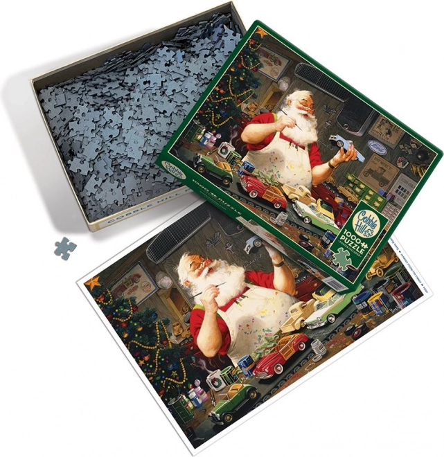 Puzzle Santa pictează mașinuțe 1000 piese