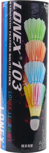 Cărucioare de badminton cu pene și lumină