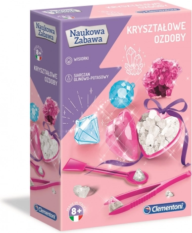 Decorațiuni de cristal – set științific CLEMENTONI Naukowa Zabawa