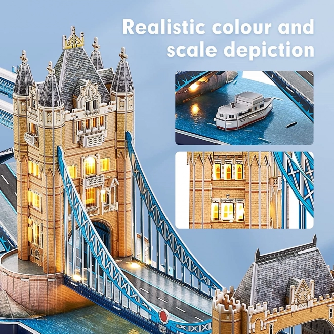 Puzzle 3D cu LED Tower Bridge