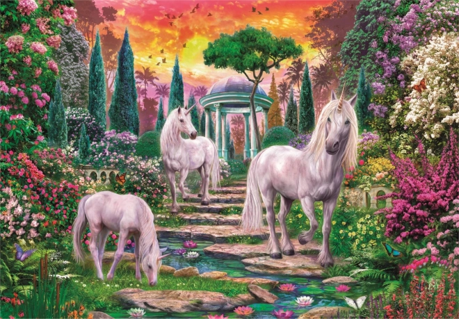 Puzzle unicorni de grădină clasică 2000 de piese