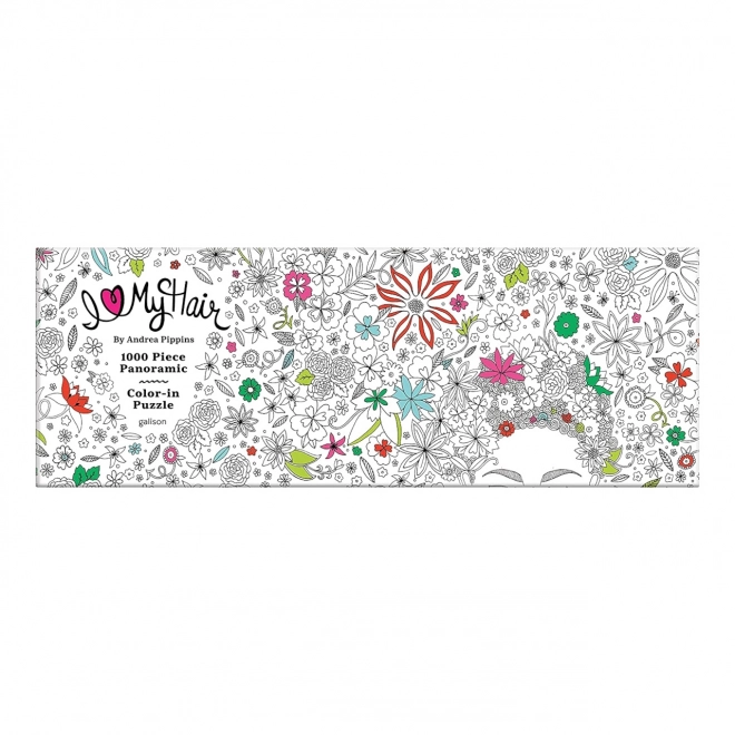 Puzzle panoramic de colorat Flori în păr 1000 piese