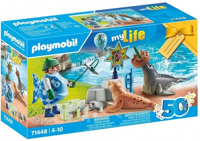 Set cadou playmobil hrănirea animalelor