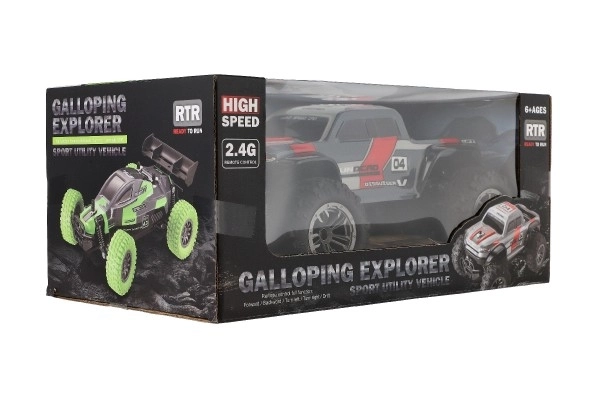 Auto RC Pick Up Off-Road gri-roșu