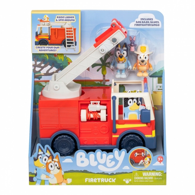 Set figurine Bluey Mașină de pompieri