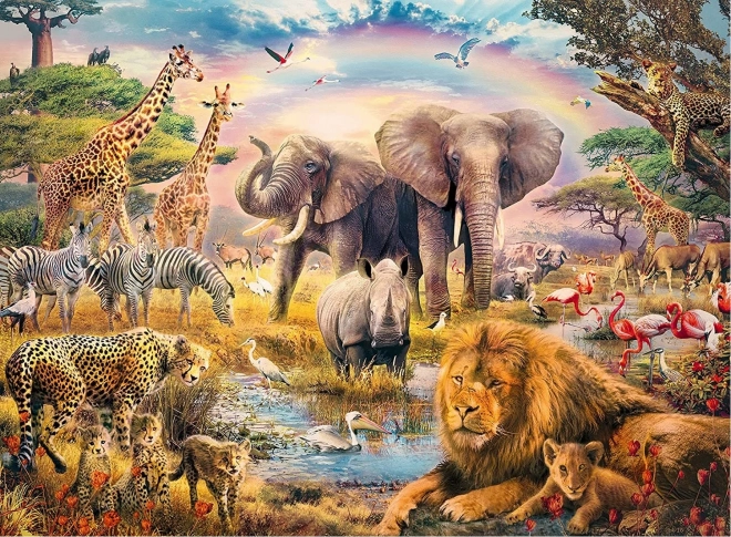 Puzzle XXL Ravensburger Savana Africană 100 Piese