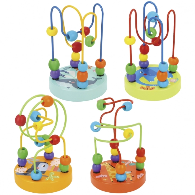 Jucărie lemnoasă motrică labirint Tooky Toy