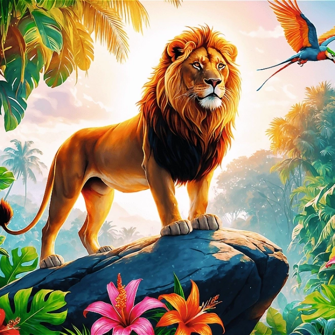 TREFL Puzzle Regele junglei 200 piese