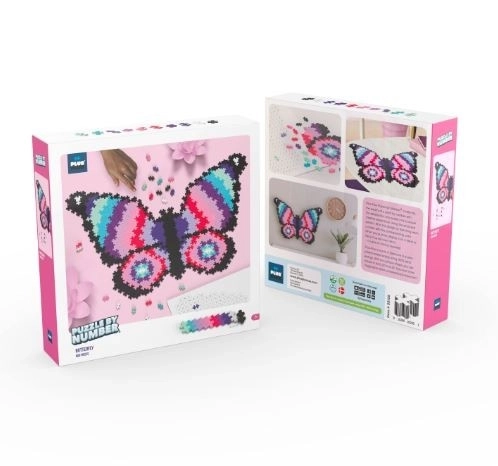 Puzzle după numere Plus Plus - Fluture 800 piese
