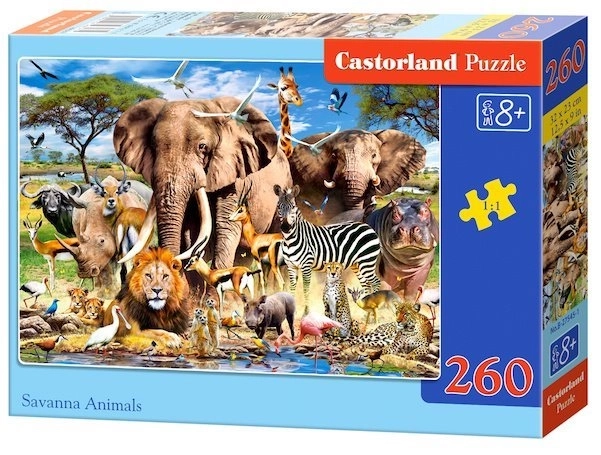 Puzzle cu 260 de piese Animalele Savanei