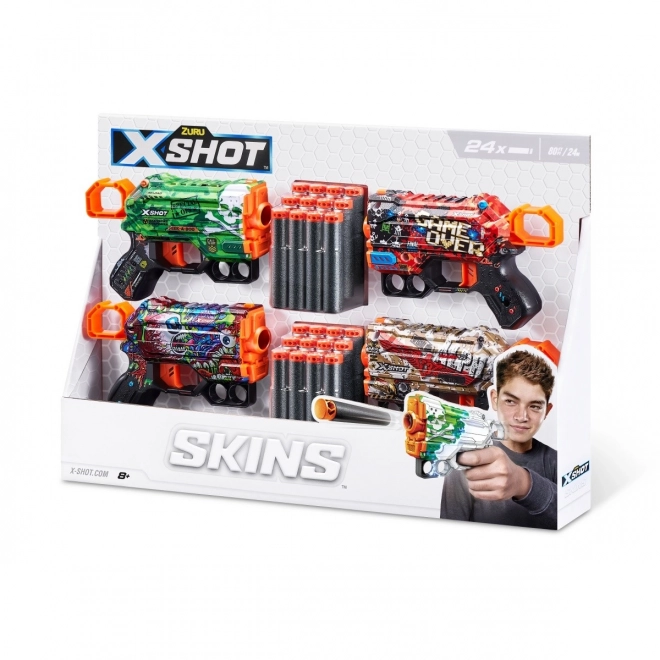 set lansator X-Shot Skins Menace 24 săgeți