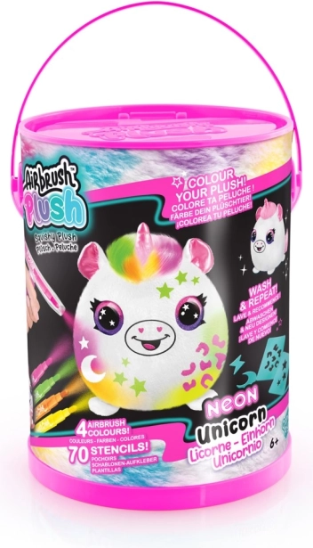 Set creativ Airbrush Neon cu plușuri squish
