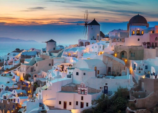 Puzzle Seara în Santorini 1000 buc Ravensburger
