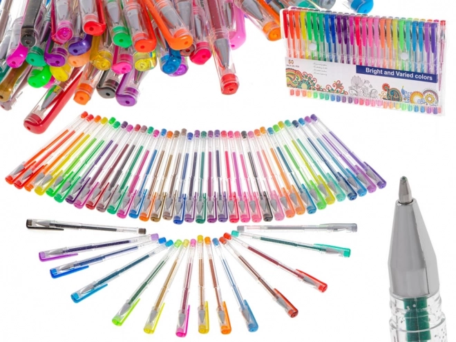 Set de pixuri gel cu sclipici 50 bucăți