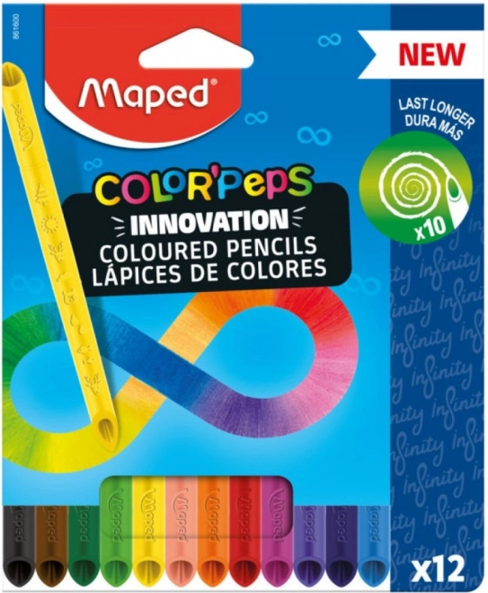 Creioane colorate Maped Color'Peps Infinity 12 buc