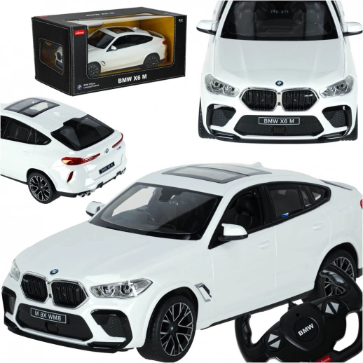 Mașină controlată de la distanță BMW X6 M 1:14 albă