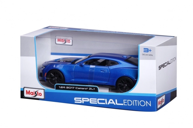 Model Chevrolet Camaro ZL1 2017 albastru 1/24