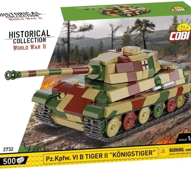Model tancului Tiger II Königstiger din piese de plastic