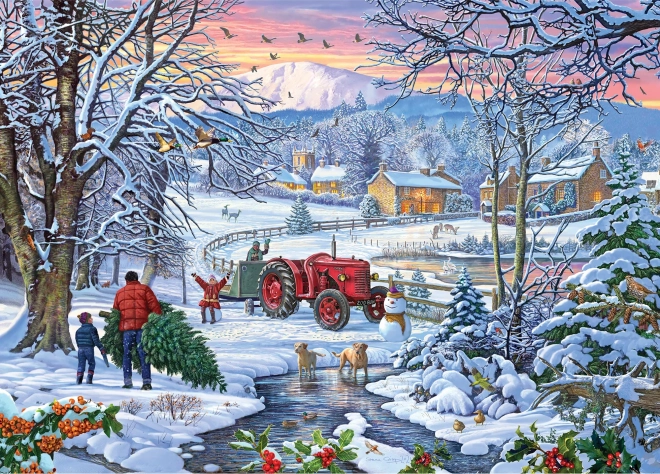 GIBSONS Puzzle Purtăm brăduțul 1000 piese