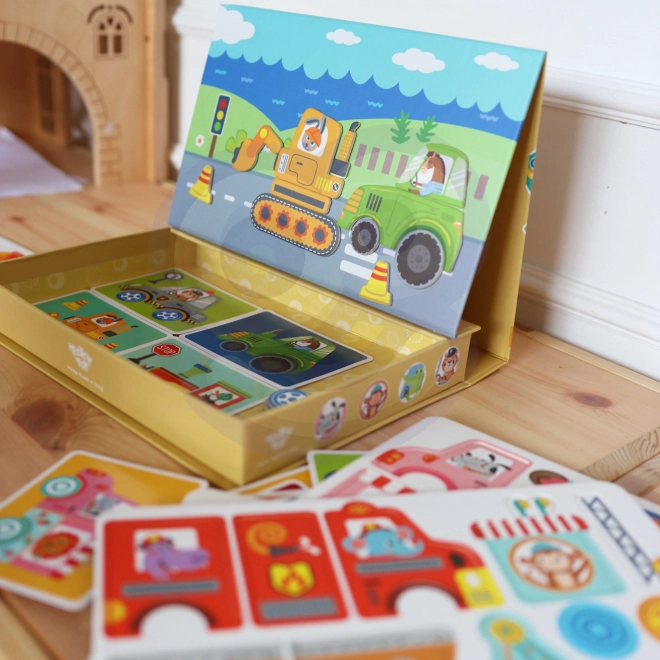 Tooky Toy Dulap Montessori Magnetic cu 80 Piese