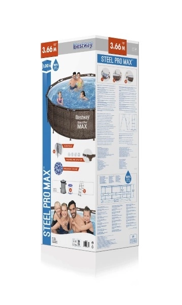 Piscină cu filtru 366 x 100cm în cutie 43x115x36cm