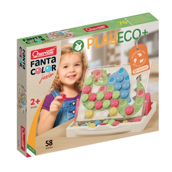 Quercetti Fantacolor Junior Play Eco+ mozaic pentru copii, 48 de pioni