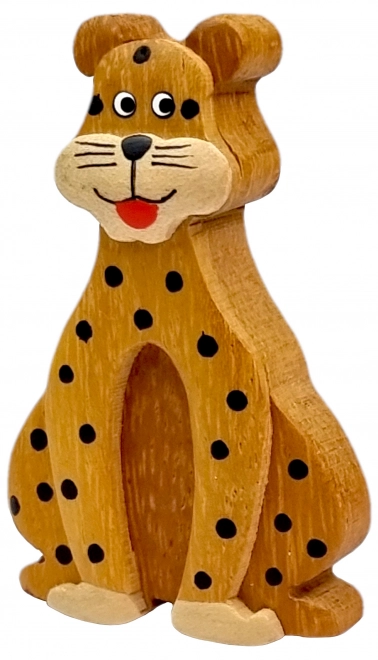 Magnet decorativ mare din lemn Leopard 2Kids Toys