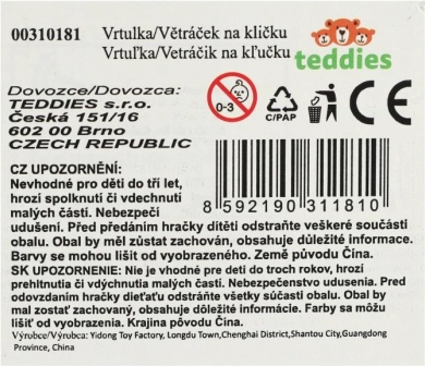 Ventilator cu manivelă cu motiv de urs din plastic