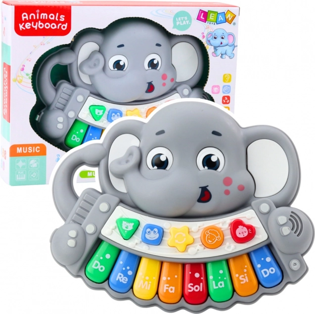 Pianul interactiv Elefănțel gri