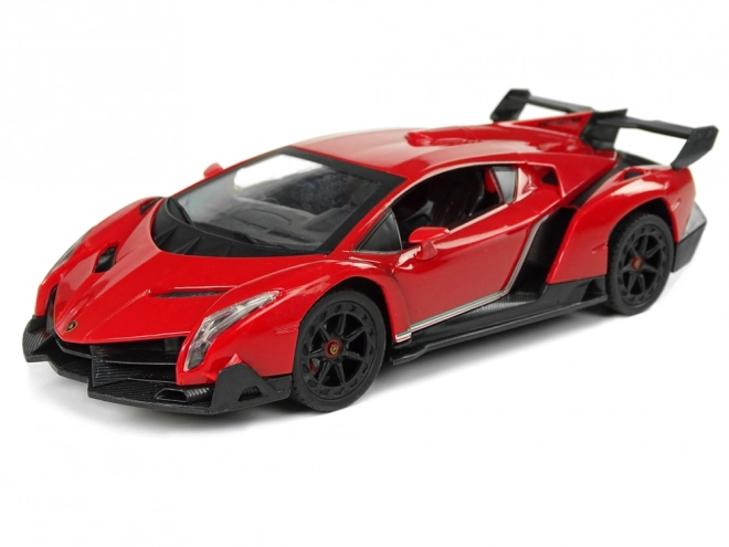 Mașină sport R/C Lamborghini Veneno roșu cu telecomandă 2.4G și lumini