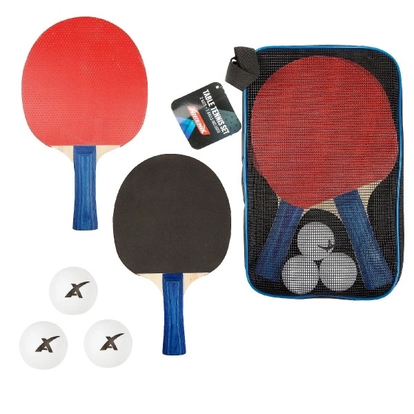 Set tenis de masă 2 palete 26 cm + 3 mingi cu husa