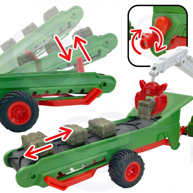 Set de utilaje agricole cu tractor Woopie