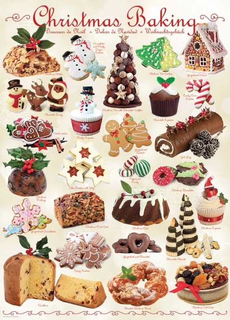 Puzzle cu dulciuri de Crăciun Eurographics 1000 piese